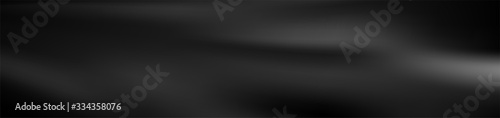 Abstract black smooth gradient header banner. Vector background