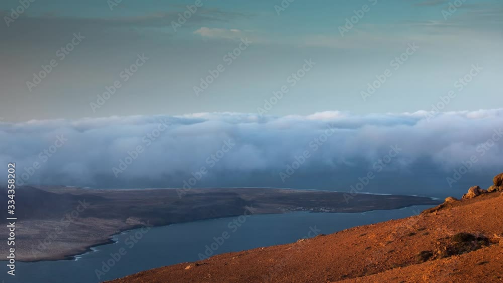 Timelapse view of La Graciosa in the Canary Islands. Timelapse view of La Graciosa in the Canary Islands.