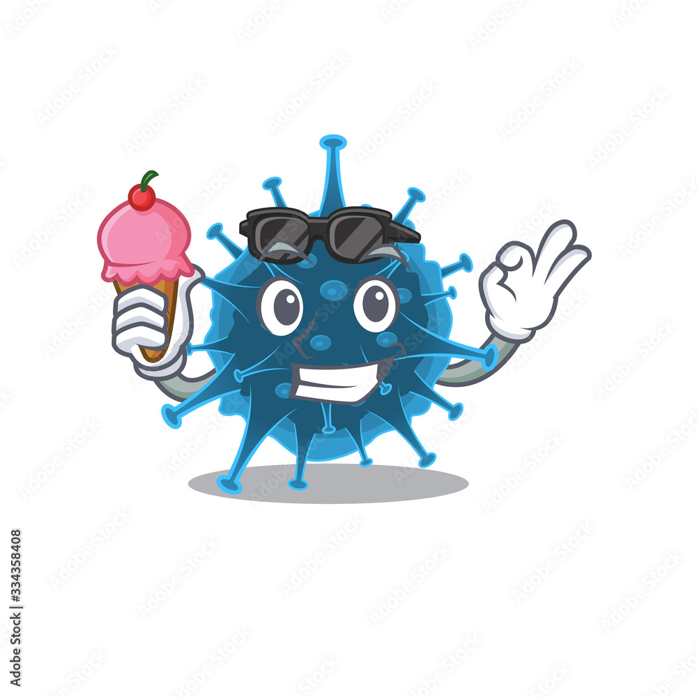 cartoon character of moordecovirus holding an ice cream cartoon character of moordecovirus holding an ice cream