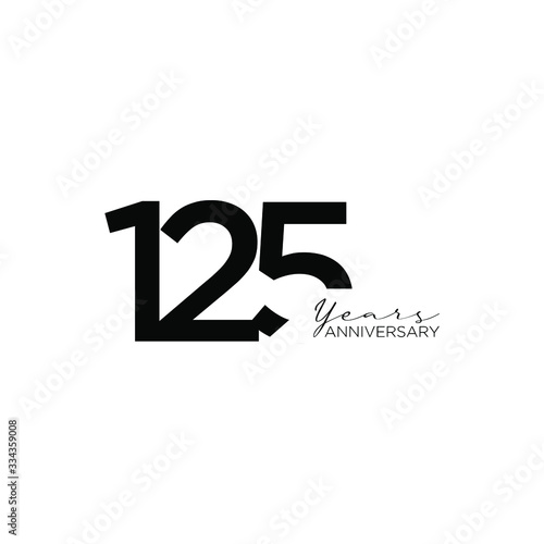125 anniversary ribbon letter
