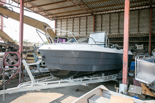 Boat park in the boatyard photo