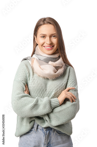 Beautiful young woman with ...