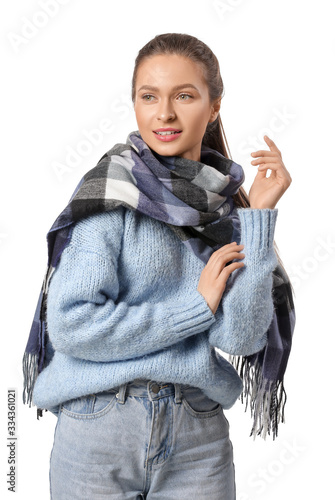 Beautiful young woman with ...