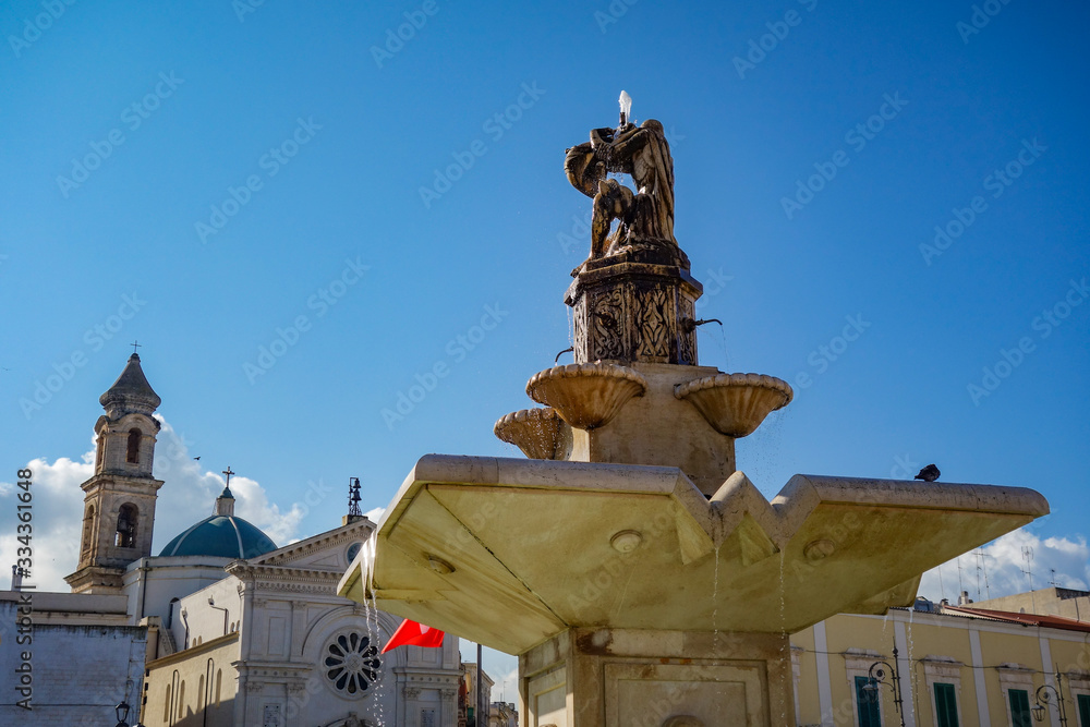 Obraz premium Monumental fountain. Mola di Bari. Puglia. Italy.