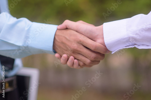 Businessman shake hands agreement business marketing project,Hand shake contract