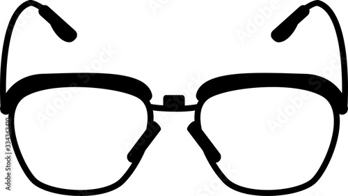Black Eye glasses icon isolated 