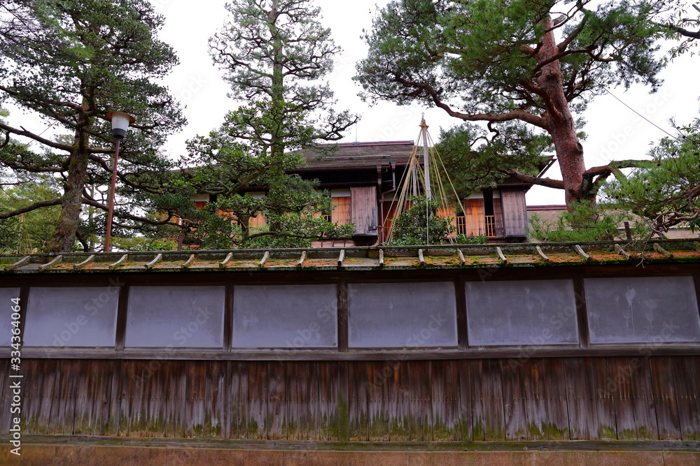 Kenroku-en located in Kanazawa, Ishikawa, Japan, one of the Three Great Gardens of Japan. Kenroku-en located in Kanazawa, Ishikawa, Japan, one of the Three Great Gardens of Japan.
