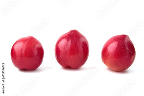 Plums, on a white background, isolated