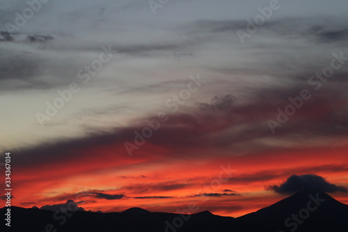Early spring sunsets in the island of Crete