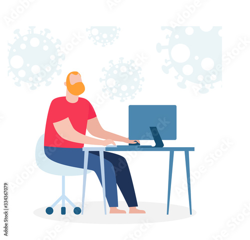 coronavirus (2019-nCoV) COVID-19 stay at home awareness social media campaign and coronavirus prevention, man and lifestyle activity and staying together in home on white background vector 