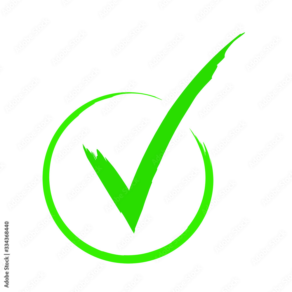 Green check mark icon. Tick symbol in green color, vector illustration. eps 10 Green check mark icon. Tick symbol in green color, vector illustration. eps 10