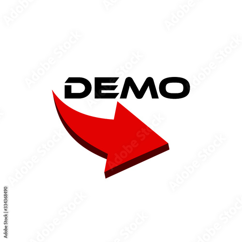 Demo icon sign Isolated On White Background