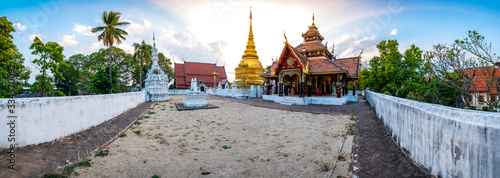 Panorama view of Pong Sanuk temple in Lampang province photo