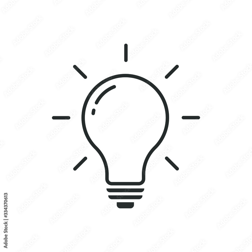The light bulb icon vector, full of ideas and creative thinking, analytical thinking for processing. Outline symbol illustration. Vector illustration. EPS 10 The light bulb icon vector, full of ideas and creative thinking, analytical thinking for processing. Outline symbol illustration. Vector illustration. EPS 10
