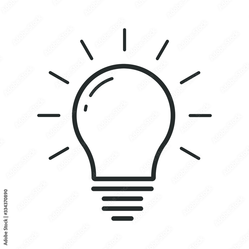 The light bulb icon vector, full of ideas and creative thinking, analytical thinking for processing. Outline symbol illustration. Vector illustration. EPS 10 The light bulb icon vector, full of ideas and creative thinking, analytical thinking for processing. Outline symbol illustration. Vector illustration. EPS 10