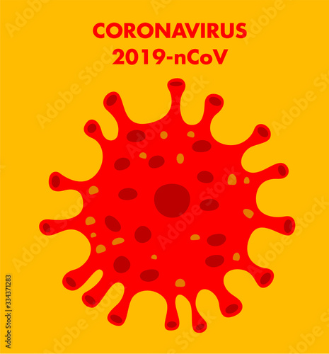 Illustration of deadly virus corona / covid-19 for websites, landing pages and mobile apps