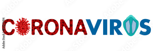 Perfect corona virus typography with some illustrations of viruses