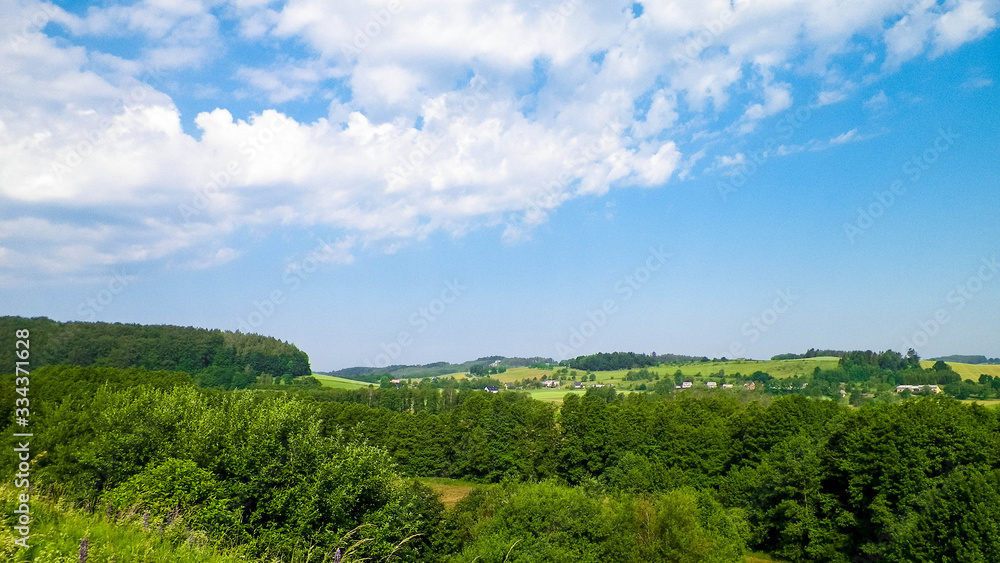 Hills, fields and meadows - beautiful landscape of Wiezyca.