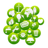 set of ecology icons vector illustration