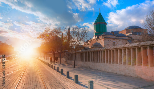 Mevlana museum mosque in Konya, Turkey photo