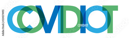 COVIDIOT colorful vector typography banner