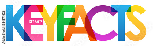 KEY FACTS colorful vector typography banner