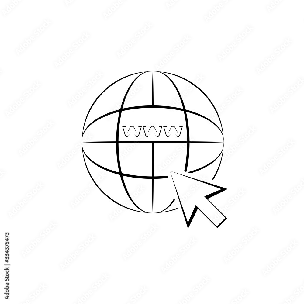 Go to web icon isolated on white background Go to web icon isolated on white background