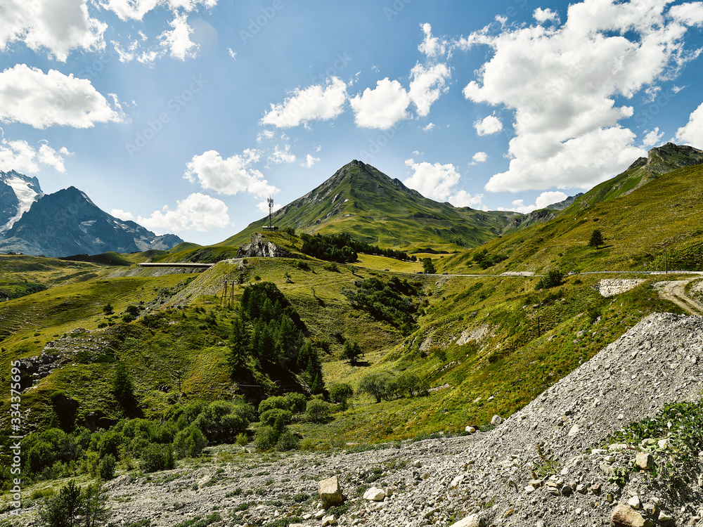 Fototapeta premium Col de Galibier Alpenstraße Frankreich
