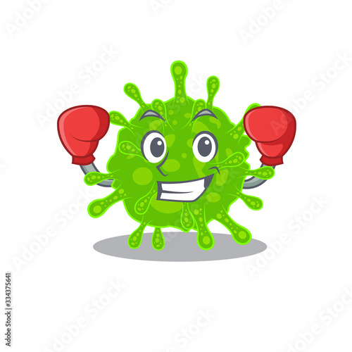 A sporty flaviviridae boxing mascot design style