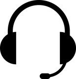 Headphones icon isolated on white background