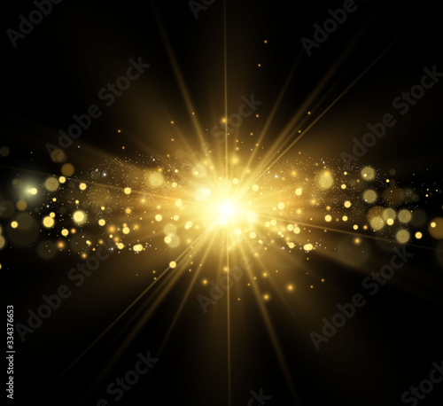 Beautiful sparks shine with special light. Vector sparkles on a transparent background. Christmas abstract pattern. A beautiful illustration for the postcard. The background for the image. Luminaries.