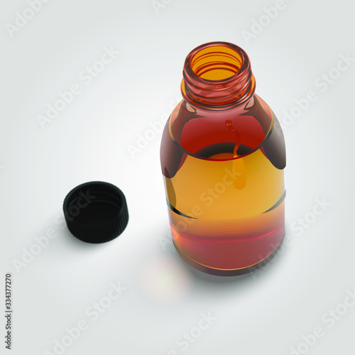 Vector 3D Essential Oil Bottle Illustration