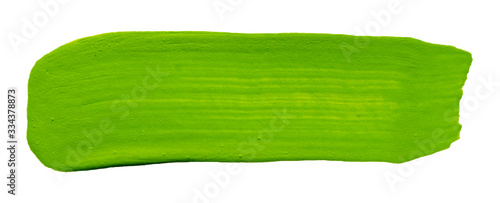 Vector green paint texture isolated on white - acrylic banner for Your design