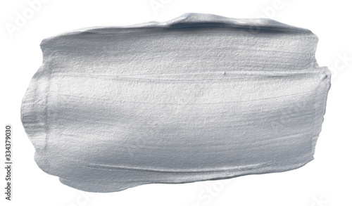 Vector metallic silver paint texture isolated on white - acrylic banner for Your design