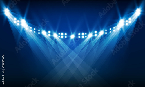Bright stadium arena lights vector design