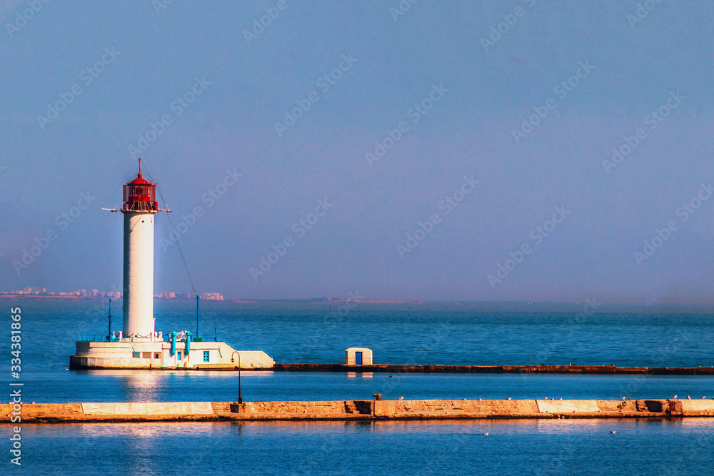 Lighthouse in the port of Odessa
