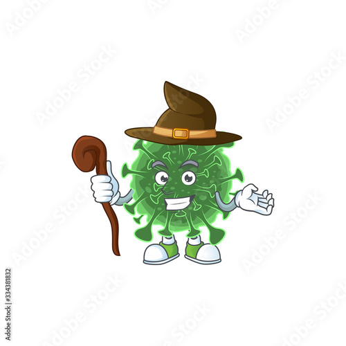 sweet and tricky Witch wuhan coronavirus cartoon character