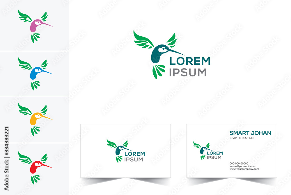 bird leaf logo vector icon template download line art outline