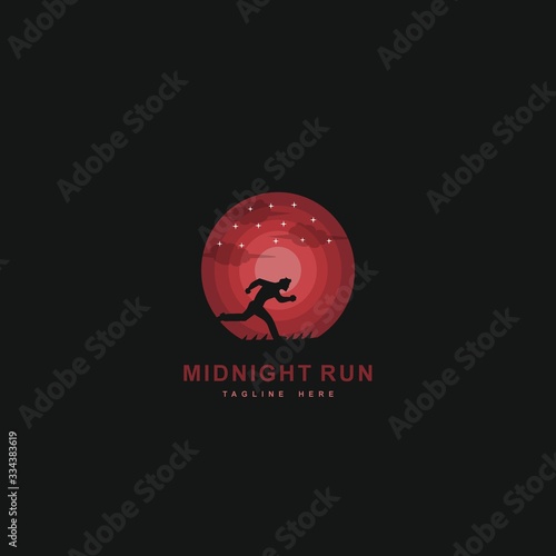 Midnight run logo design inspiration