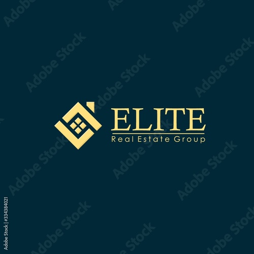 Luxury real estate logo design vector template