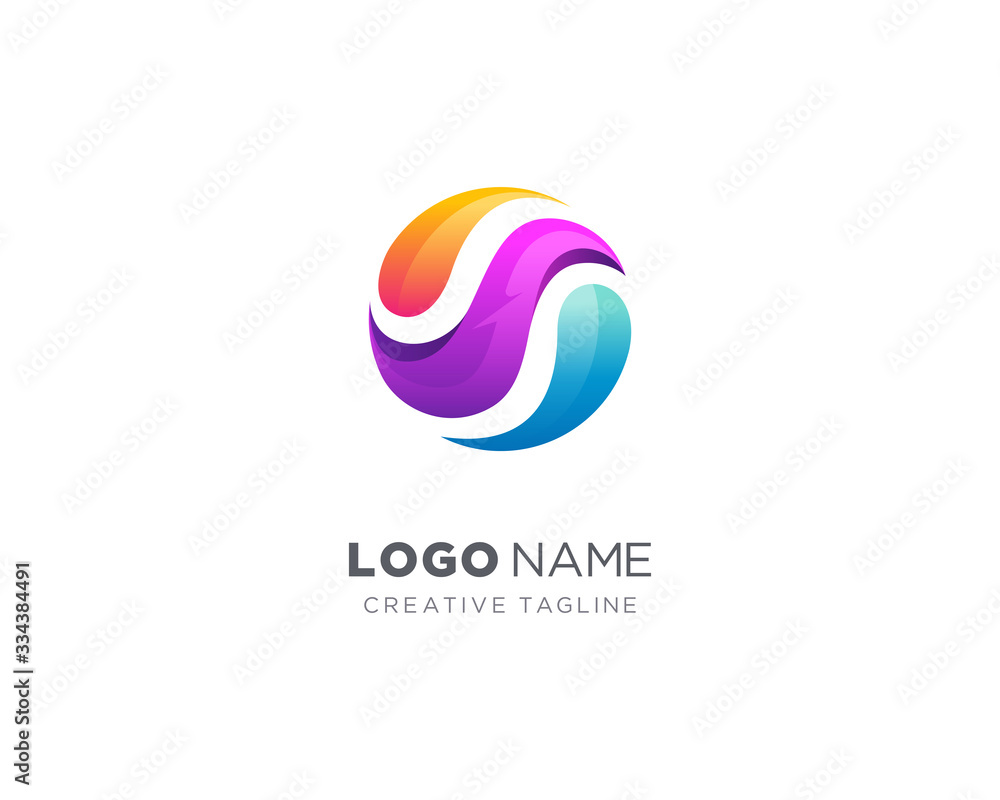 Abstract colorful circle logo