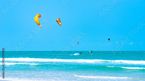 Kitesurfing Thailand Hua hin on a Sunny day