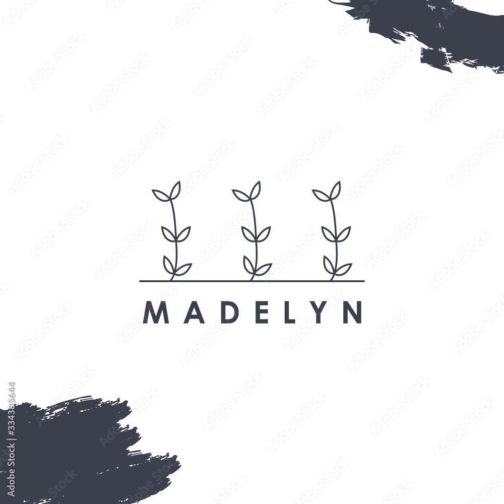 Minimalist Flowers premium logo design