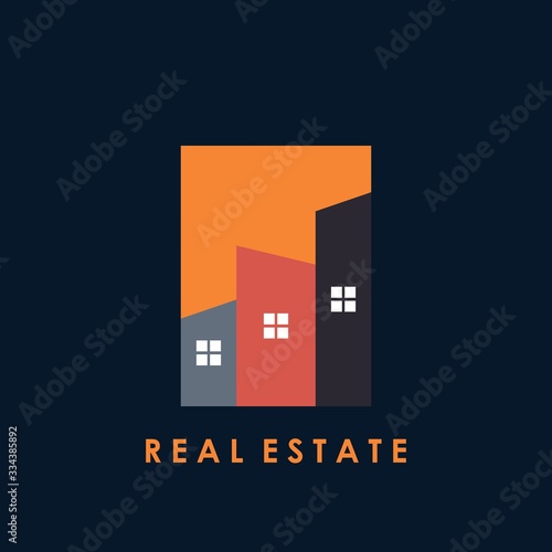 Modern real estate logo design