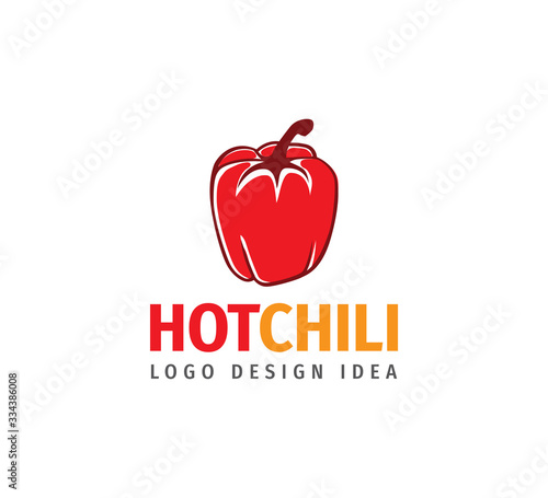 red hot habanero chilli vector logo design