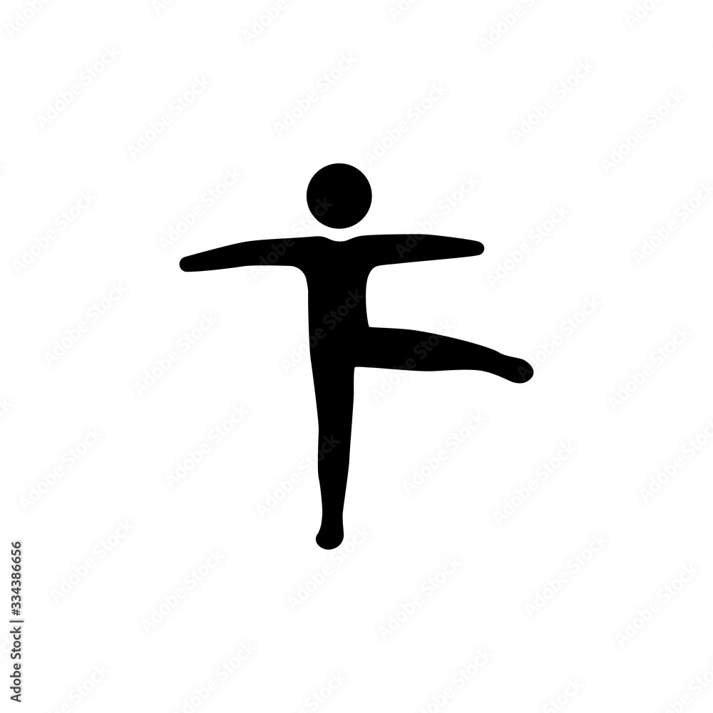 Dancer dancing vector icon. Dancing man symbol on white background - Vector illustration Dancer dancing vector icon. Dancing man symbol on white background - Vector illustration