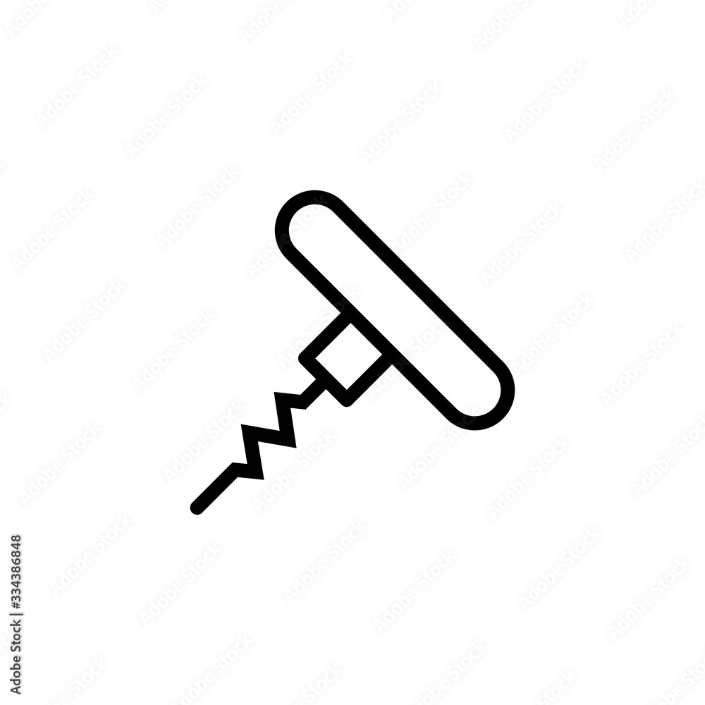 Corkscrew icon. Corkscrew icon isolated on white background. Web site page and mobile app design vector element. - Vector illustration Corkscrew icon. Corkscrew icon isolated on white background. Web site page and mobile app design vector element. - Vector illustration