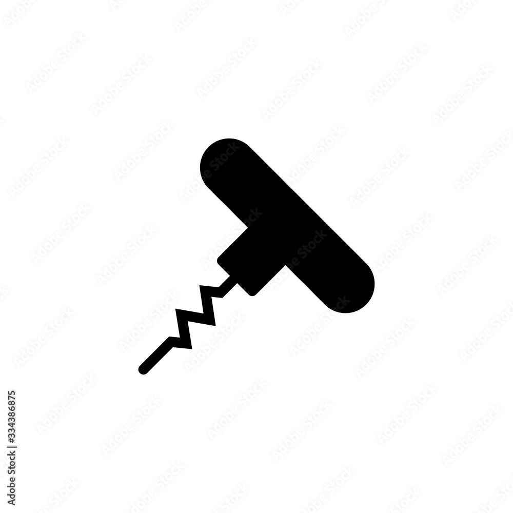 Corkscrew icon. Corkscrew icon isolated on white background. Web site page and mobile app design vector element. - Vector illustration Corkscrew icon. Corkscrew icon isolated on white background. Web site page and mobile app design vector element. - Vector illustration