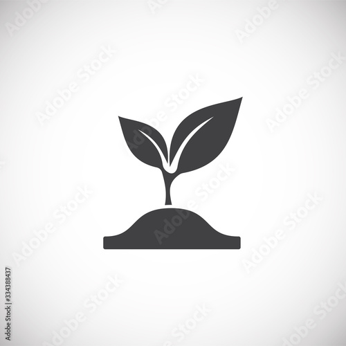 Seed related icon on background for graphic and web design. Creative illustration concept symbol for web or mobile app