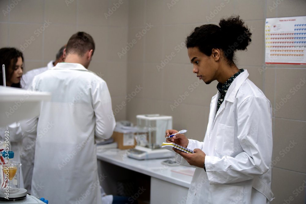 Fototapeta premium Laboratory scientist working at lab 